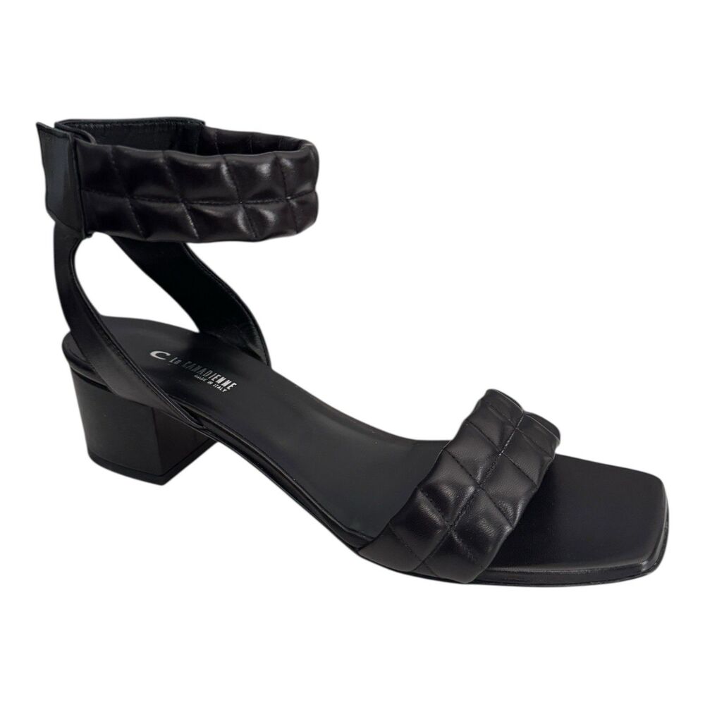 La‎ Canadienne Italy Women's Rover Quilted Leather Block Heel Sandals Sz 41/10